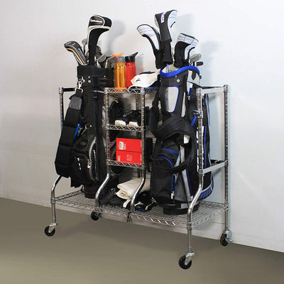 SafeRacks Heavy Duty Wire Shelf Golf Bag Equipment Organizer Storage Rack (Used)