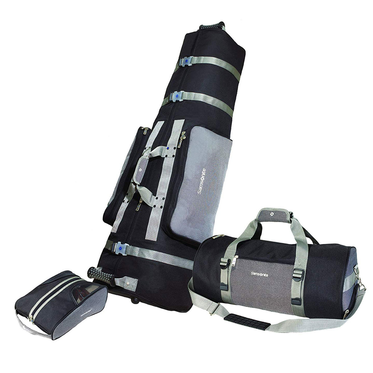 Samsonite 3 Piece Soft Wheeled Golf Bag Travel Set Cover (Open Box)