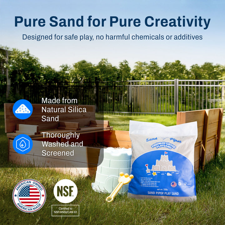 SandPiper 25 Pound Premium Grade Multi-Use Play Sand with Chemical Free Formula