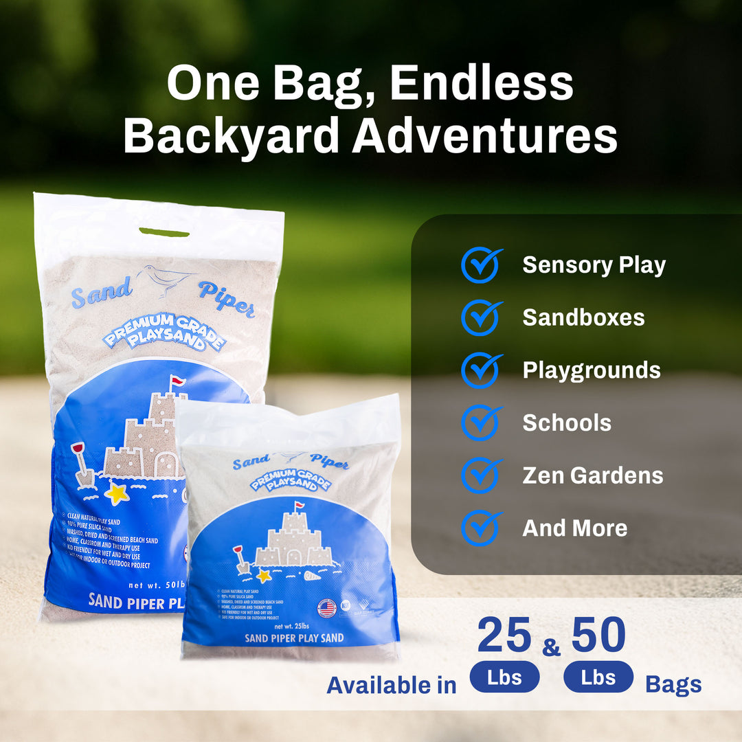 SandPiper 25 Pound Premium Grade Multi-Use Play Sand with Chemical Free Formula