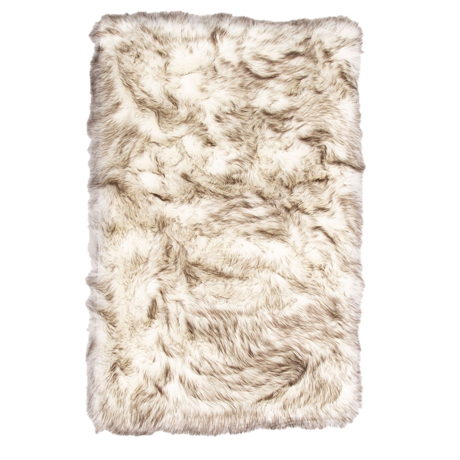 Super Area Rugs Super Soft and Warm Faux Fur 4 x 6 Foot Decorative Shag Area Rug