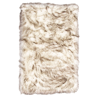 Super Area Rugs Super Soft and Warm Faux Fur 4 x 6 Foot Decorative Shag Area Rug
