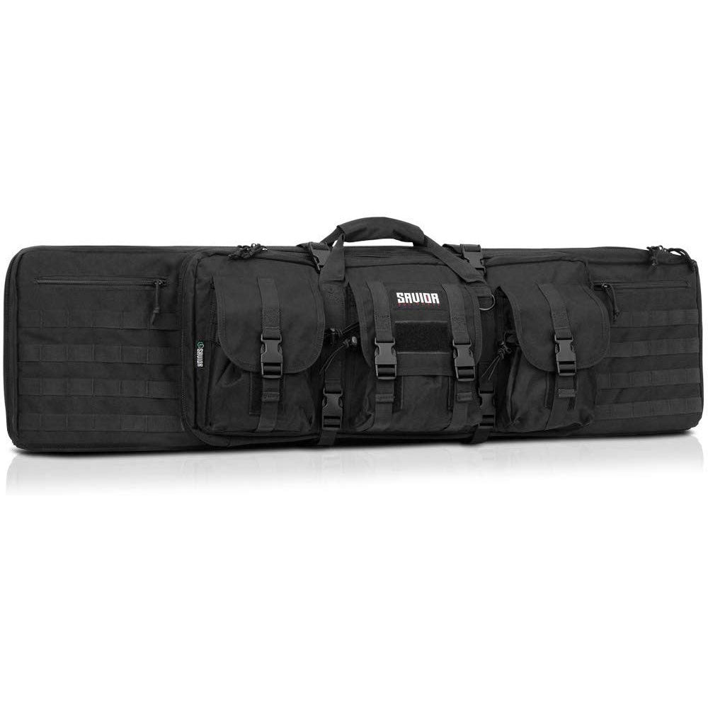 Savior Equipment 46 Inch Soft Double Long Gun Rifle Case, Black (Open Box)
