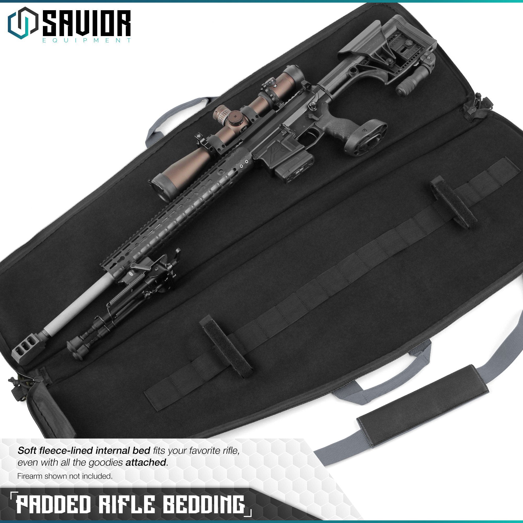Savior Equipment The Patriot 45 Inch Single Gun Rifle Case Bag, Gray (Open Box)