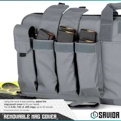 Savior Equipment The Patriot 45 Inch Single Gun Rifle Case Bag, Gray (Open Box)