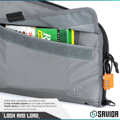 Savior Equipment The Patriot 45 Inch Single Gun Rifle Case Bag, Gray (Open Box)