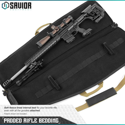 Savior Equipment 45 Inch Soft Single Long Gun Rifle Case Bag, Tan (Open Box)