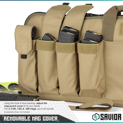 Savior Equipment 45 Inch Soft Single Long Gun Rifle Case Bag, Tan (Open Box)