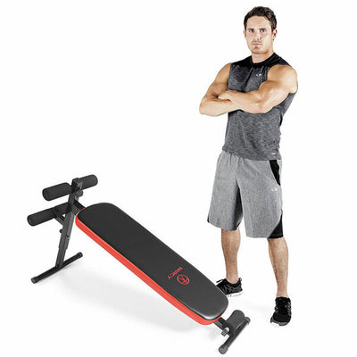 Impex SB-4606 Marcy Folding Utility Bench with Headrest Slant Board for Home Gym