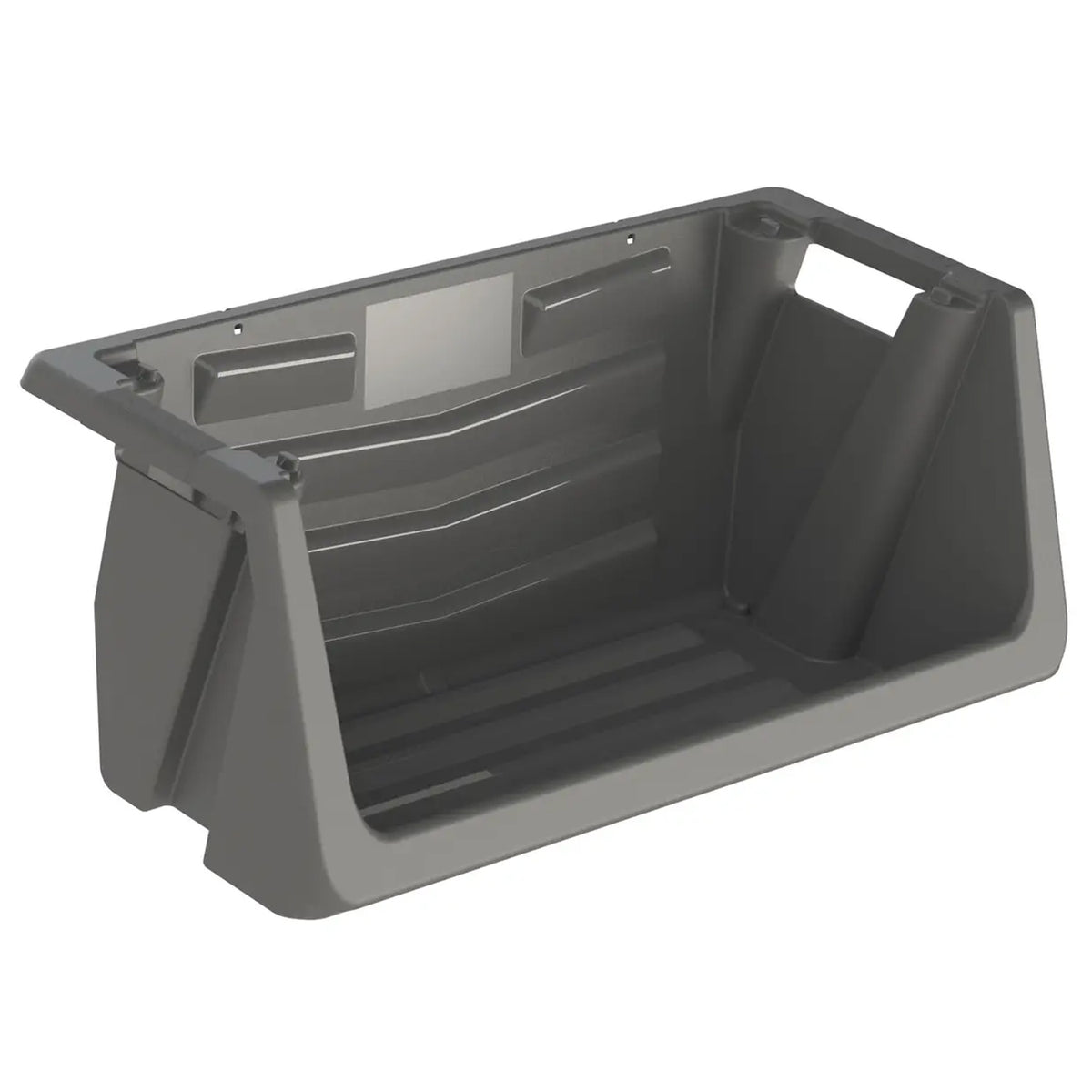 United Solutions SB0142 Heavy Duty Molded Plastic Wall Mounted Storage Bin, Gray