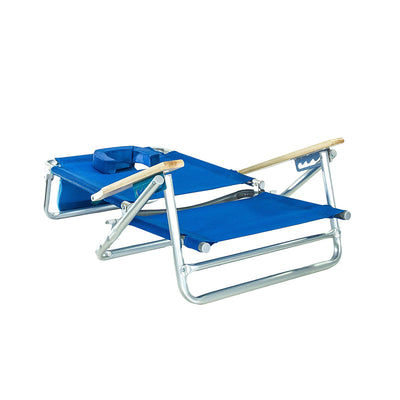 Ostrich SBSC-1016B South Adult Beach Lake Sand Lounging Chair, Blue (2 Pack)