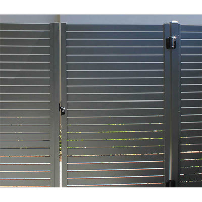 Stratco Aluminum Quick Screen Horizontal Slat Gate Fencing with Fence System