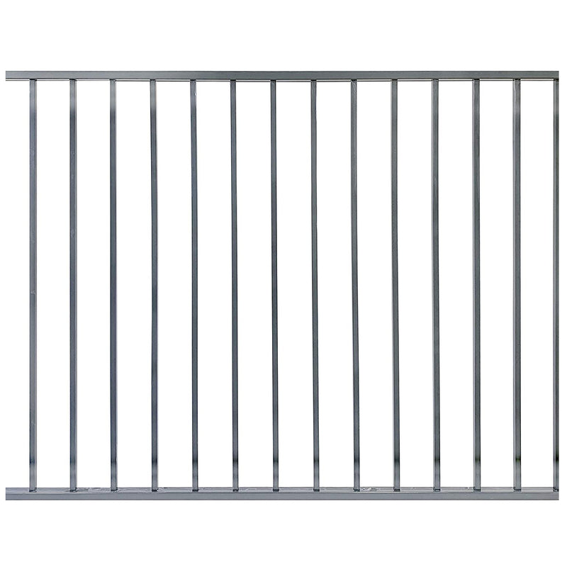 Stratco Outdoor Metal 6 x 4 Foot Ezi-Fence Picket Fence in a Box System, Gray