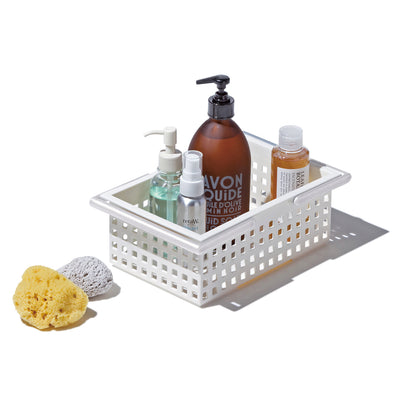Like-It Stacking Plastic Storage Organizer Basket Tote, White (6 Pack)