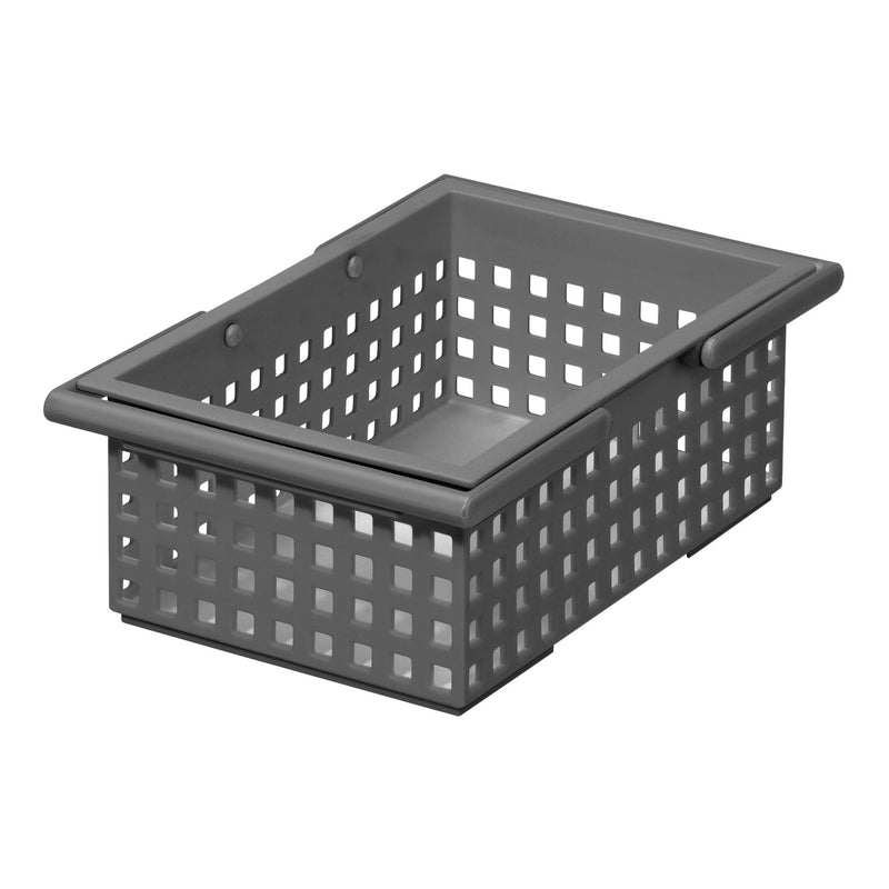 Like-It Universal Stacking Plastic Storage Organizer Basket Set, Gray