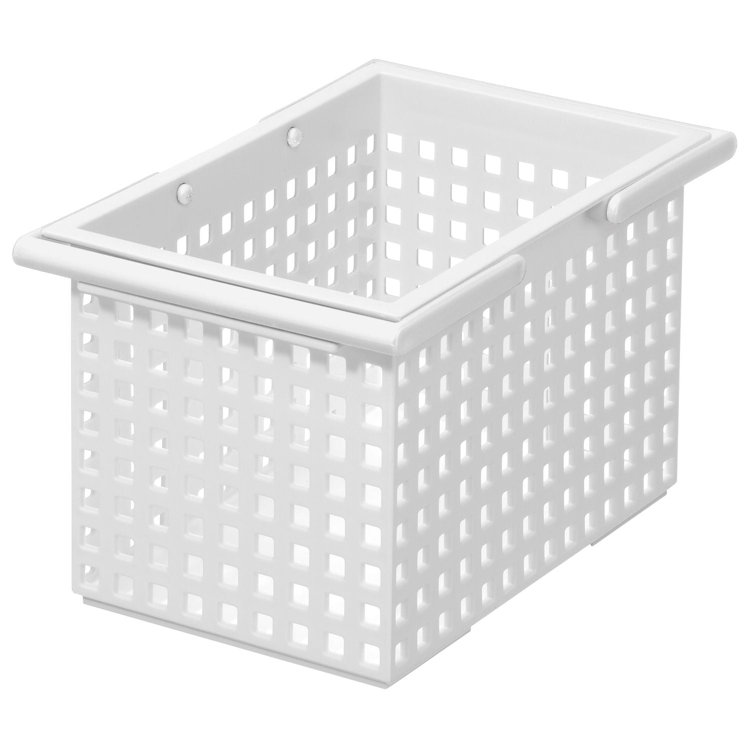 Like-It Universal Stacking Plastic Storage Organizer Basket 24 Piece Set 4 Sizes, White