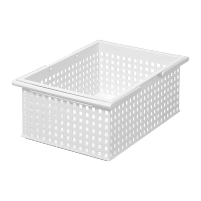 Like-It Universal Stacking Plastic Storage Organizer 18 Piece Set 3 Sizes, White
