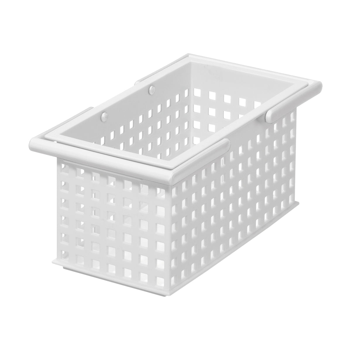 Like-It SCC-4 Universal Stacking Bathroom Storage Organizer Basket Tote, White