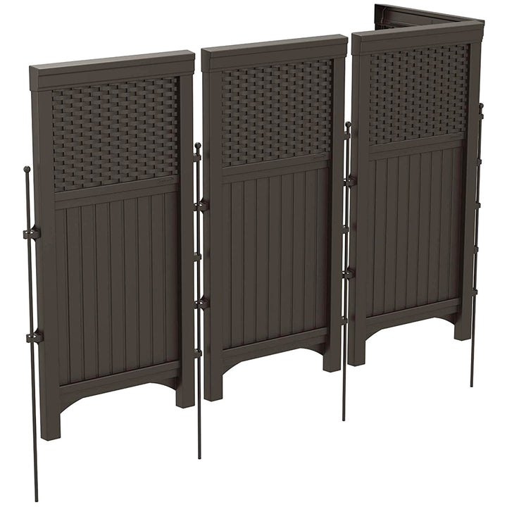 Suncast FSW4423 Backyard and Garden Patio Rust-Resistant Screen Gate/Fence, Java