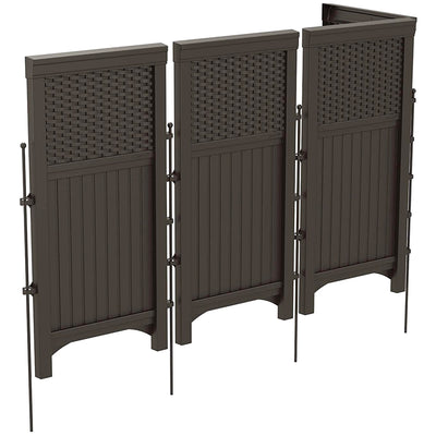 Suncast Trash Can 33 Gal. Resin Outdoor (2) & Suncast Garden Screen Gate (2)