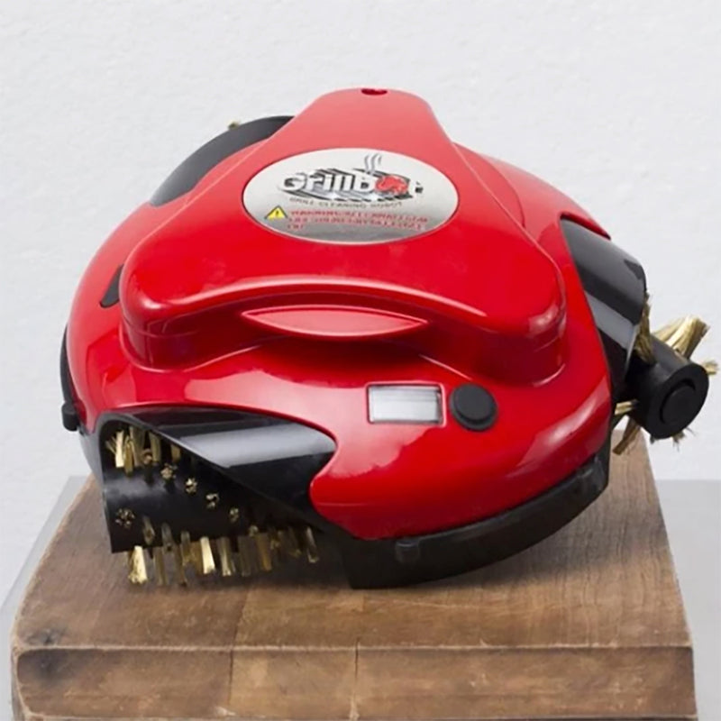 Grillbot Automatic Grill Cleaning Robot with Brass Brushes, Red (Open Box)