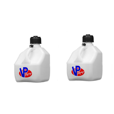 VP Racing 3 Gallon Heavy Duty Portable Utility Jug, White (2 Pack)