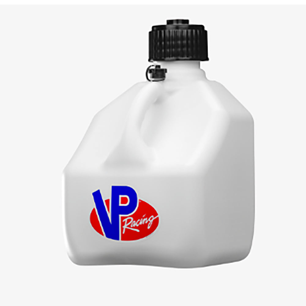 VP Racing 3 Gallon Square Heavy Duty Racing Utility Jug, White (4 Pack)