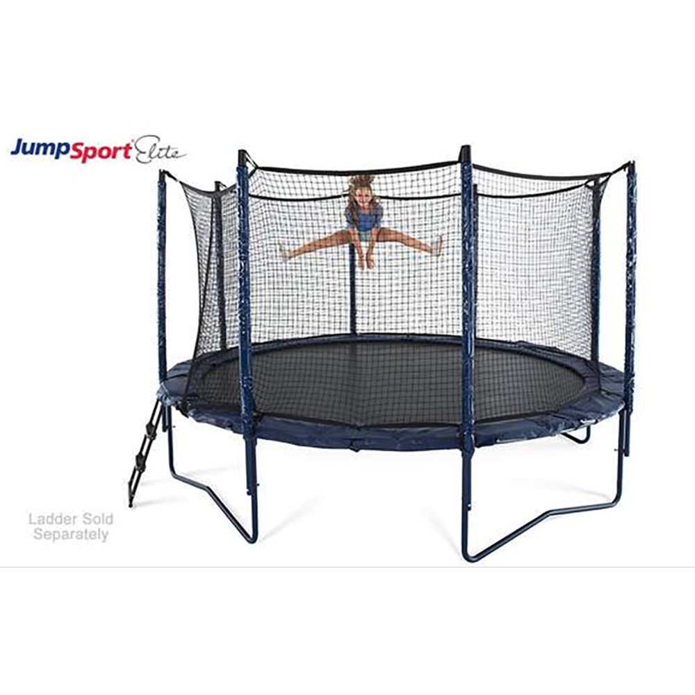 JumpSport Elite 14 Foot StagedBounce Technology Trampoline System with Enclosure - VMInnovations