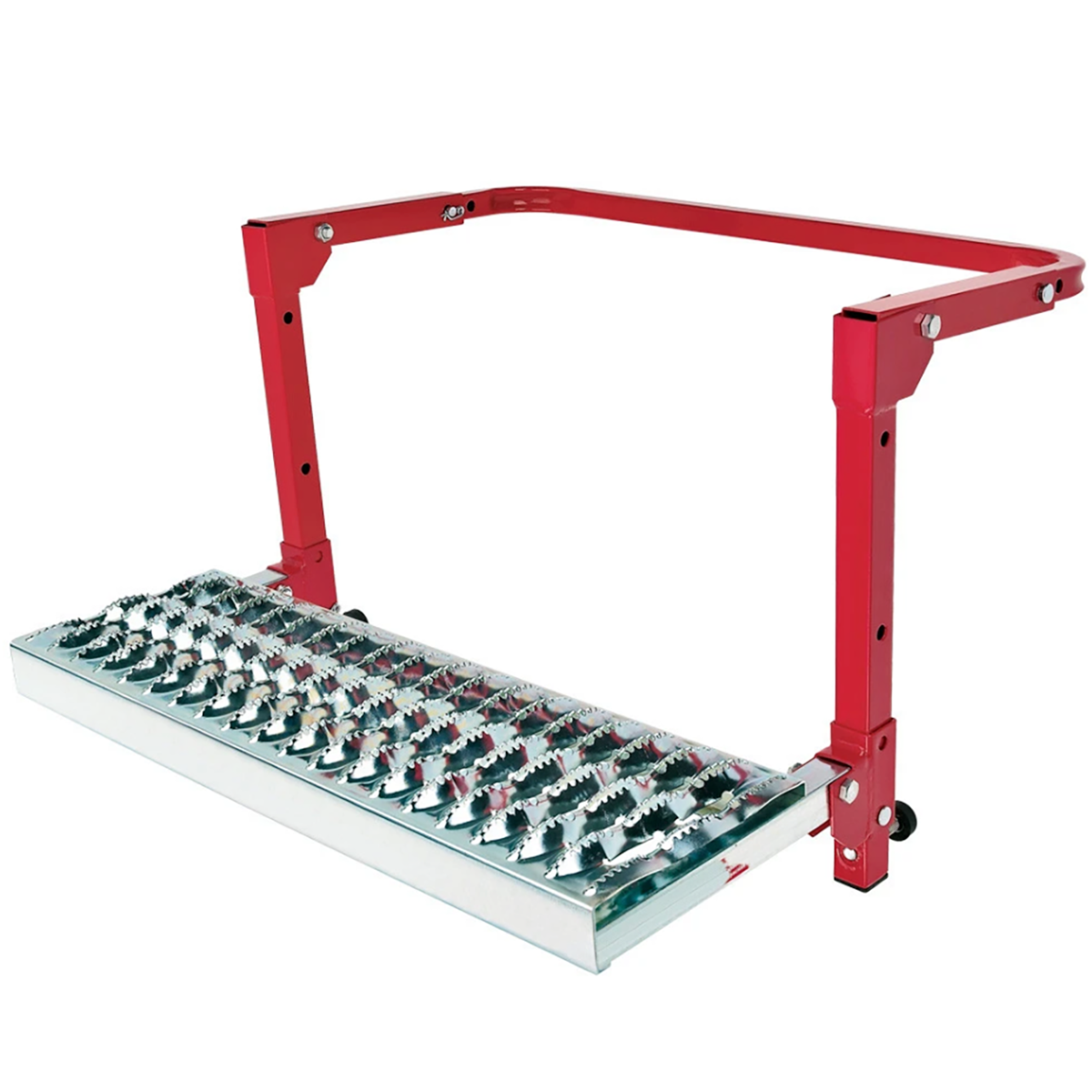 Powerbuilt Non-Slip 4-Position Truck and Car Tire Service Step, Red (Open Box) - VMInnovations