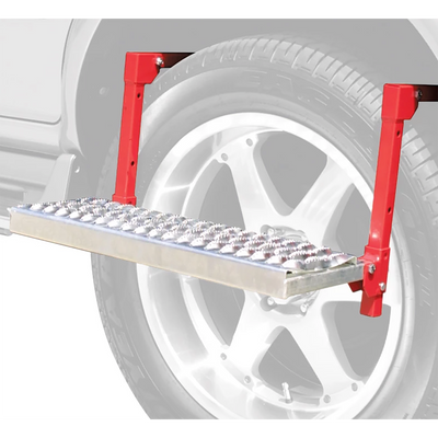 Powerbuilt Non Slip 4 Position Truck and Car Tire Service Step, Red (4 Pack)