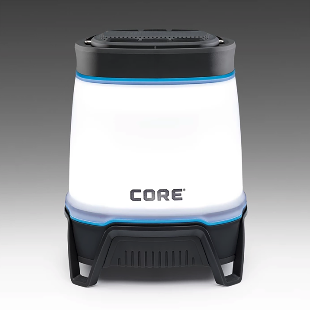 CORE 1250 Lumen Rechargeable Bluetooth Speaker & Lantern with USB Outlet, Gray