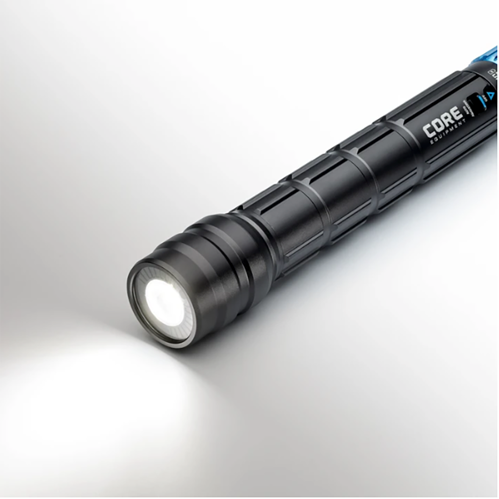 CORE 1500 Lumen CREE LED Rechargeable Camping Flashlight and Batteries(Open Box)