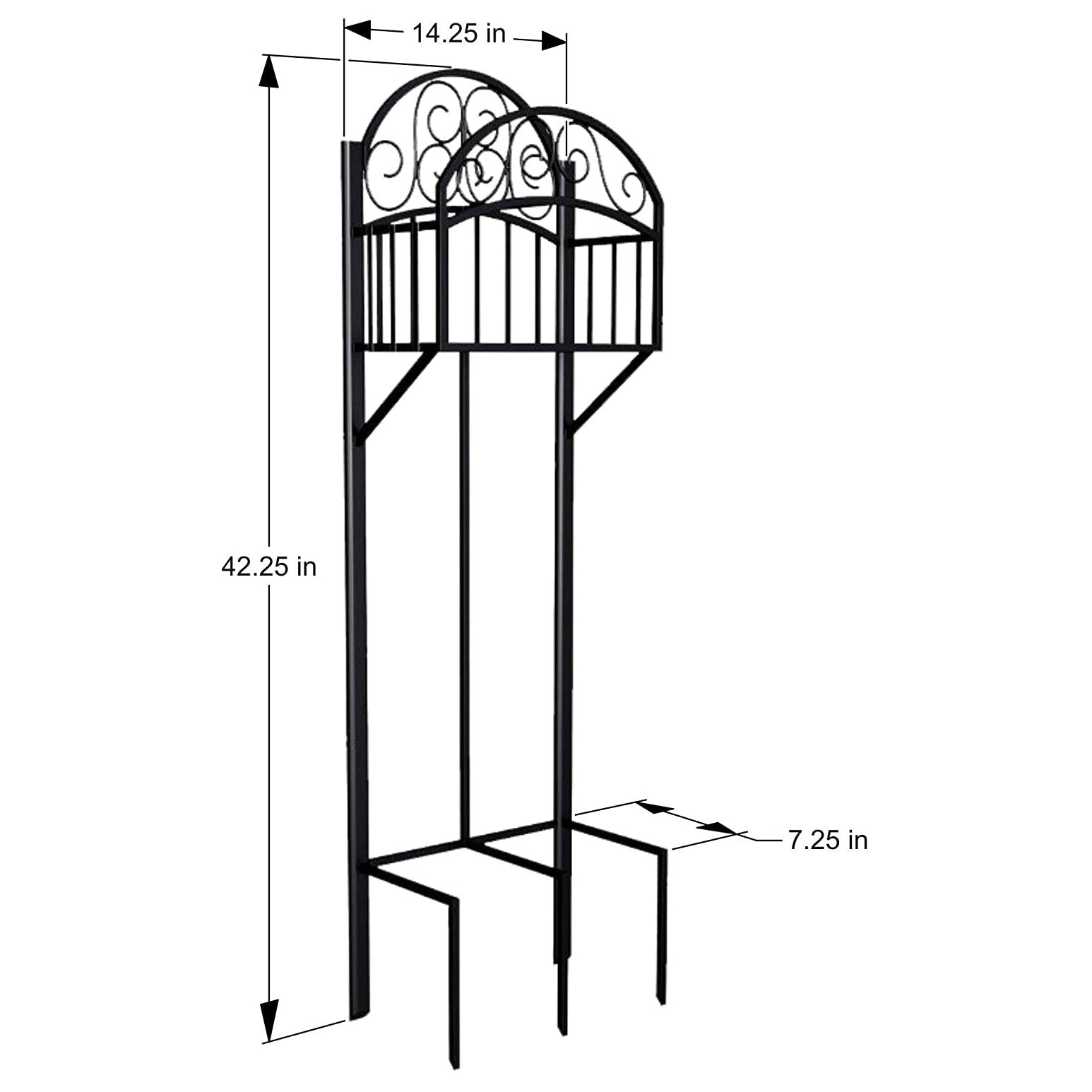 Liberty Garden 5-Prong Gauge Steel Scroll Water Hose Stand w/ Shelf (Open Box) - VMInnovations