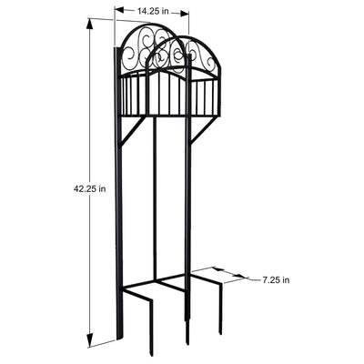 Liberty Garden 5-Prong Gauge Steel Scroll Water Hose Stand w/ Shelf (Open Box) - VMInnovations