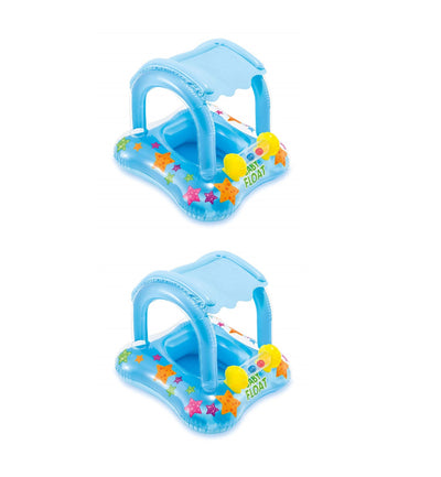 Intex Baby Float Inflatable Swimming Pool Kiddie Tube Raft (2 Pack)