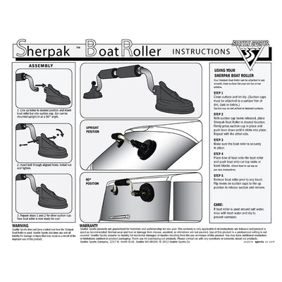 Seattle Sports Sherpak Suction Cup Boat Roller Car Top Kayak Load Assist, 1 Pack