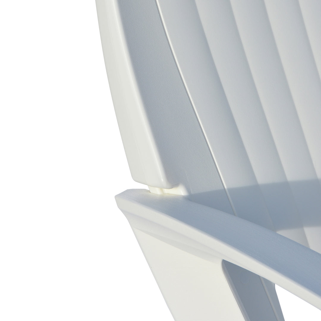 Semco Plastics SEMS Recycled Plastic Resin Patio Rocking Chair, White (Used) - VMInnovations