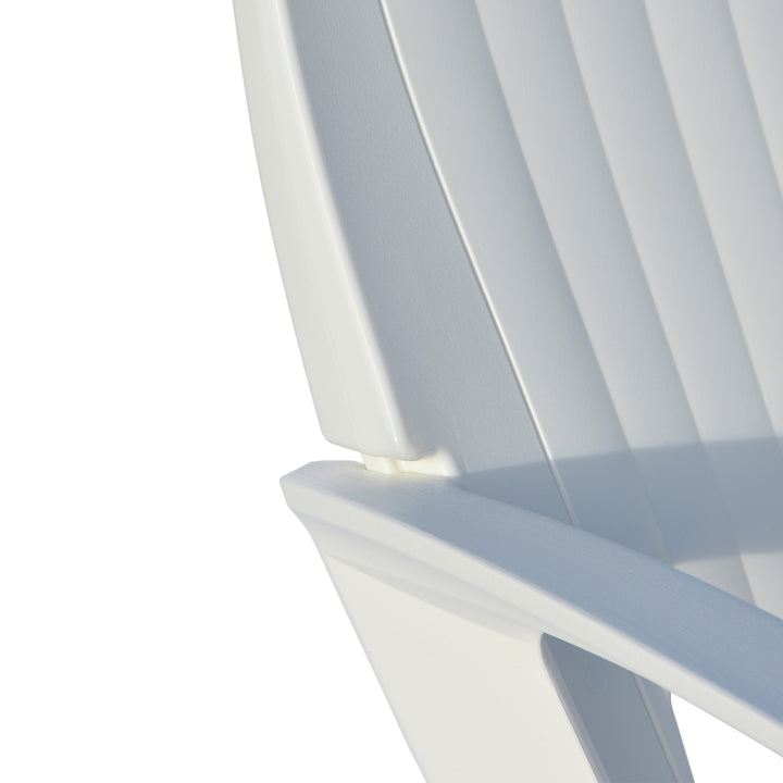 Semco Plastics SEMS Recycled Plastic Resin Patio Rocking Chair, White (Used) - VMInnovations