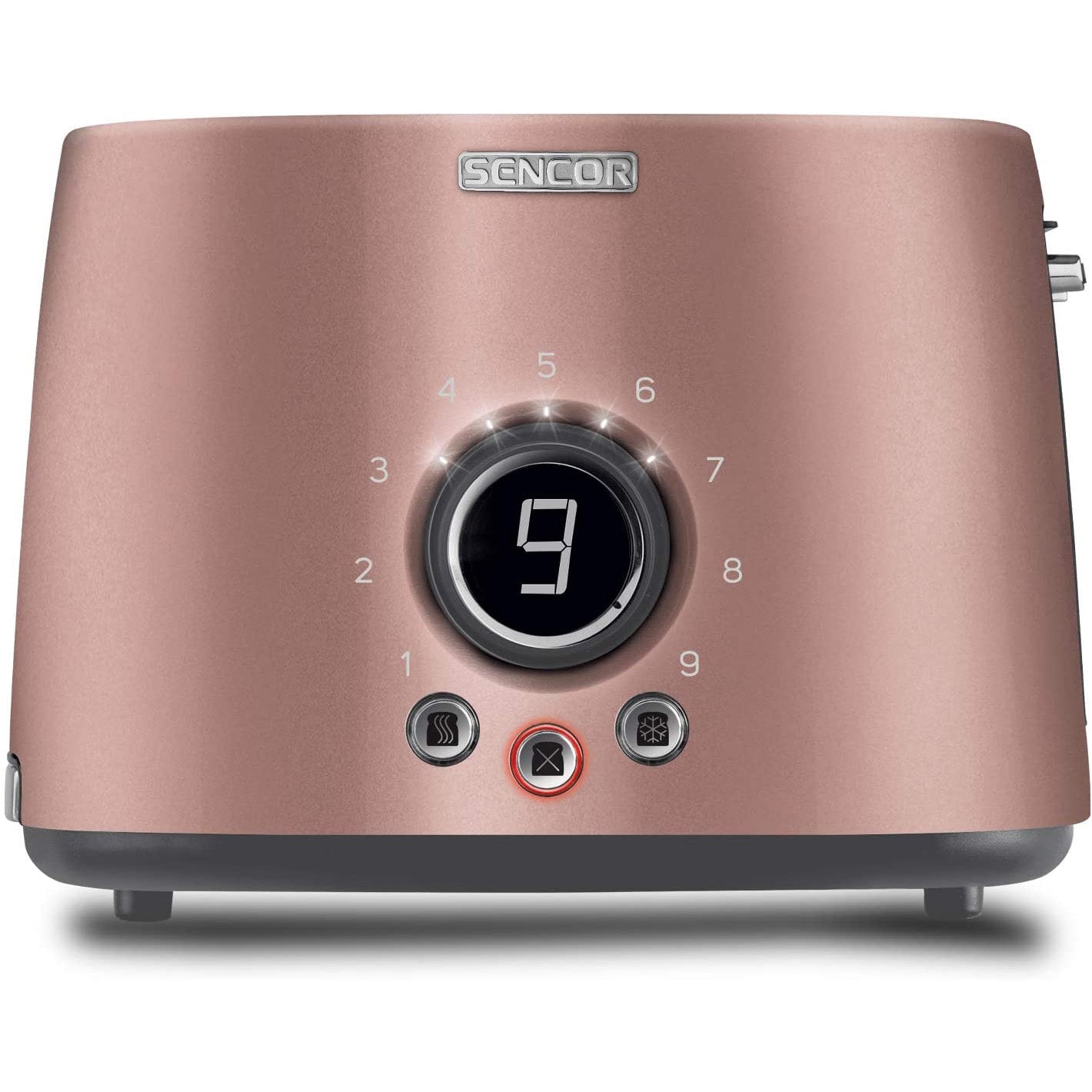 Sencor STS 6055RS Electric Wide 2 Slice High Lift Toaster w/ Rack, Metallic Pink