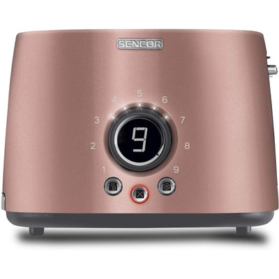 Sencor STS 6055RS Electric Wide 2 Slice High Lift Toaster w/ Rack, Metallic Pink