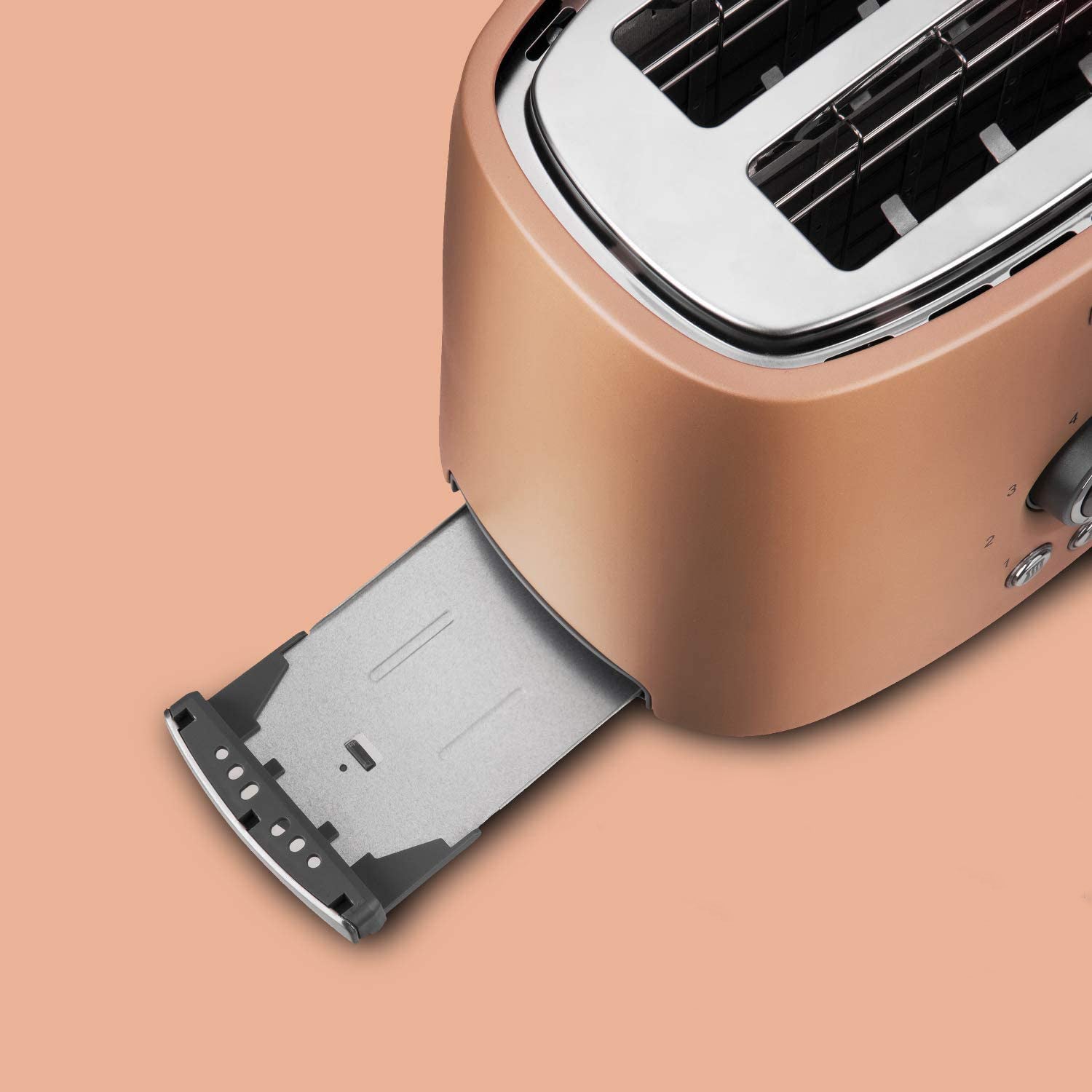 Sencor STS 6056GD Electric Wide 2 Slice High Lift Toaster with Rack, Rose Gold
