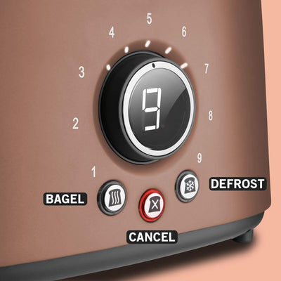 Sencor STS 6076GD Electric Wide 4 Slice High Lift Toaster w/ Cooling Rack, Gold