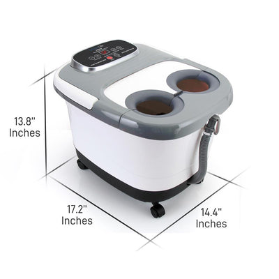 SereneLife Hydrotherapy Heated Shiatsu Foot Massage Spa Bath for Home (Open Box)