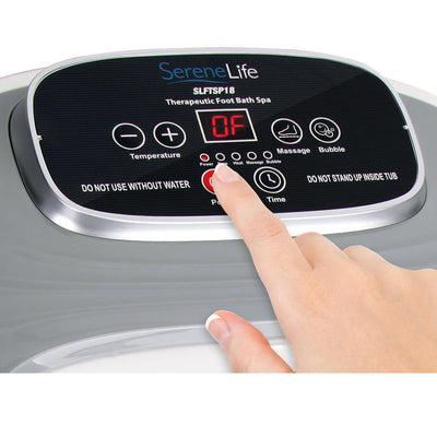 SereneLife Hydrotherapy Heated Shiatsu Foot Massage Spa Bath for Home (Open Box)