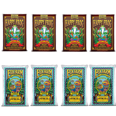 Foxfarm pH Adjusted Happy Frog  Soil (4) & Ocean Forest Plant Garden Soil (4)