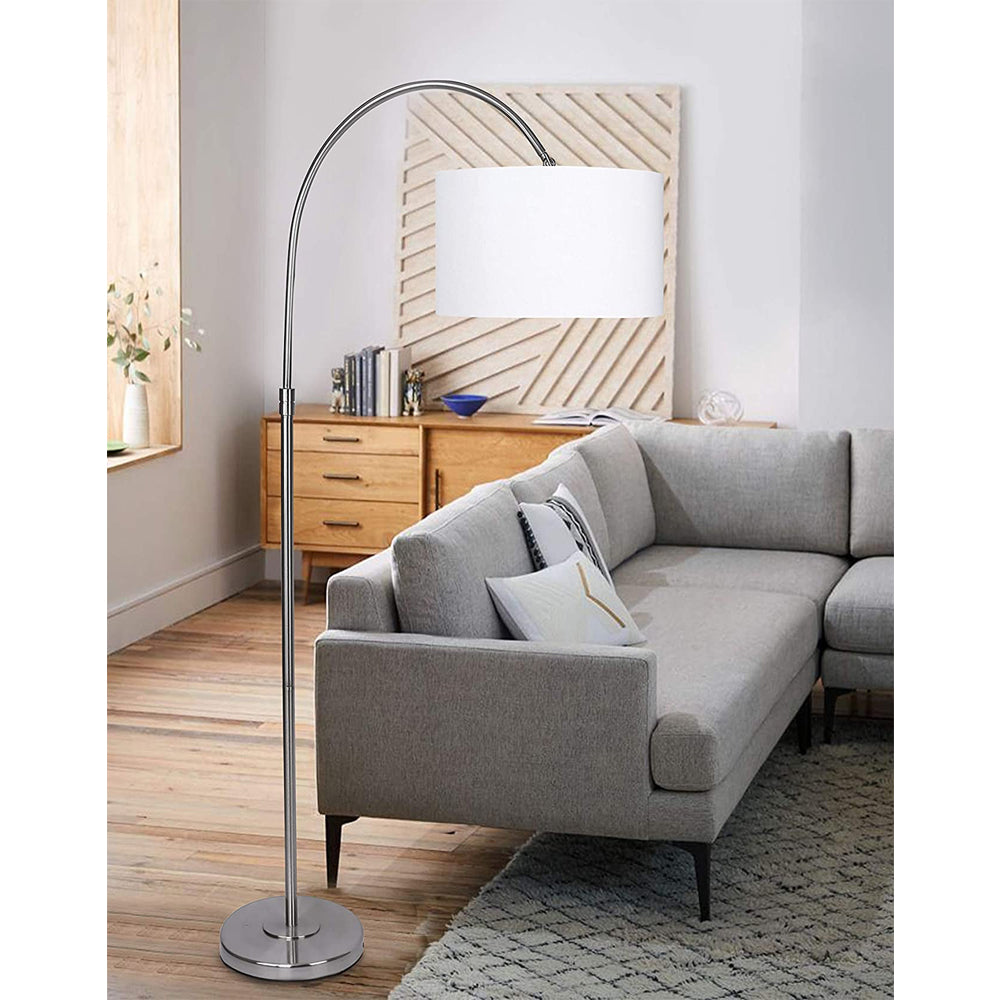 Grandview Gallery 63.5" Tall Modern Arc Floor Lamp, Brushed Nickel (Open Box) - VMInnovations