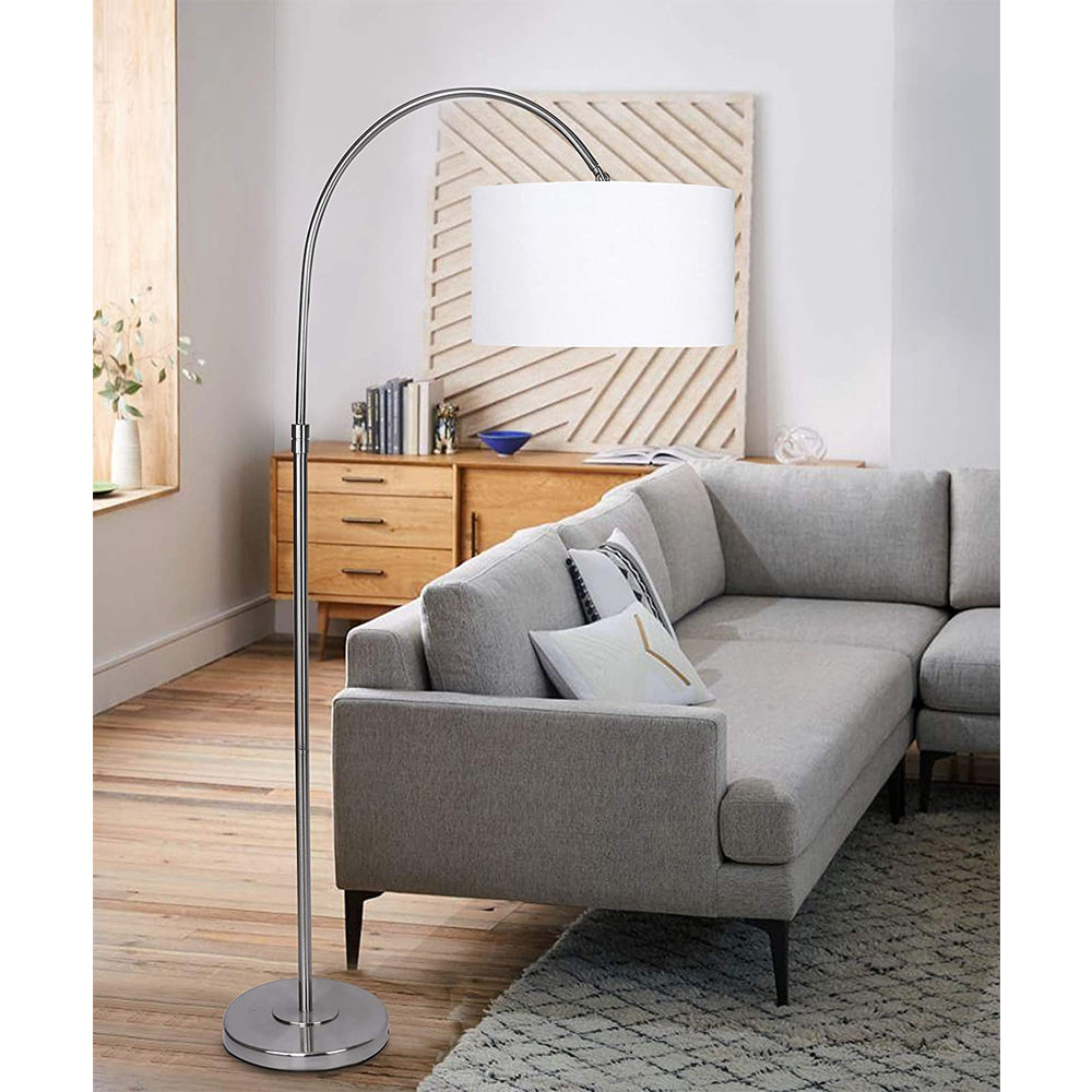 Grandview Gallery 63.5" Tall Modern Arc Floor Lamp, Brushed Nickel (Open Box)