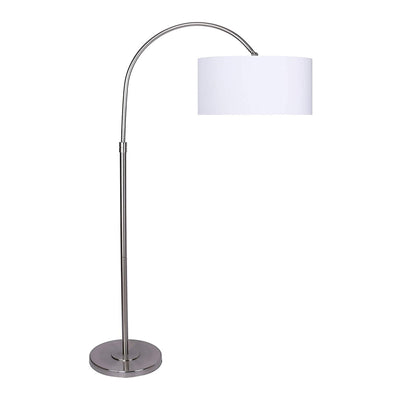 Grandview Gallery 63.5" Tall Modern Arc Floor Lamp, Brushed Nickel (Open Box)