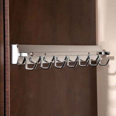 Rev-A-Shelf Sidelines CSWBRSL-14-SN-1 14 Inch Swivel Belt Rack, Satin Nickel
