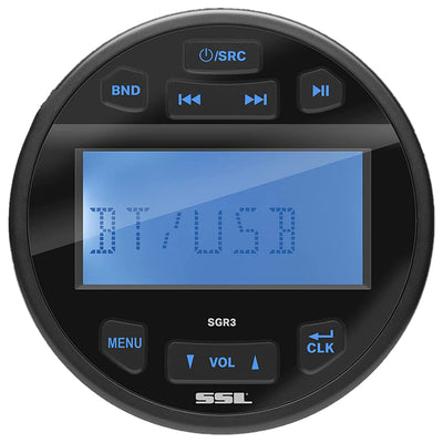 SOUNDSTORM Marine Grade 60W Bluetooth Audio Receiver and 7.5" 2 Way Speakers